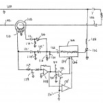 arc fault circuit interruptor diagram hand drawn showing diodes, resistors, micro processor, current transformer, capacitors, variable resistors,  in an electrical ciruit, which is actually many circuits tied together, in parallel,  showing the voltages on e