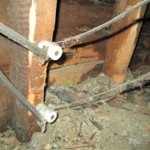 bad knob and tube wiring in the attic is typica