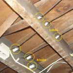 typical knob and tube wiring we see in crawl spaces