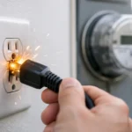 Why Does an Electrical Outlet Spark at the Plug?